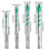 4pcs Four-Flute Sawtooth Eccentric Drill Bits Professional Sturdy Drill Bit Set for Wood/Tile/Etc 5
