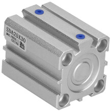 Luchtcilinder van aluminium, dun, dubbelwerkend, pneumatisch component, accessoires, boring 25 mm, SDA25x30
