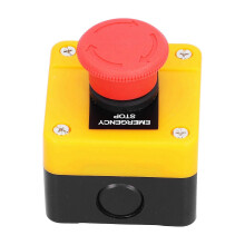 Bouton d'arrêt d'urgence 10 A étanche 1NO 1NC rouge champignon pour ascenseur