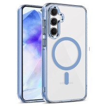 Schutzhülle für Samsung Galaxy A55 5G, kompatibel mit MagSafe, transparente TPU+PC-Handyhülle
