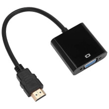 Adaptateur convertisseur vidéo HDMI vers VGA (mâle vers femelle) RGB, câble mâle-femelle 1080p pour PC