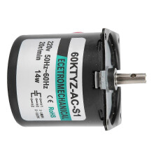 14-W-Wechselstrom-Synchronmotor mit Permanentmagnet, niedrige Drehzahl, 2-Wege-Hochdrehmoment, zentrale Welle, XD60KTYZ, 20 U/min, 220 V AC