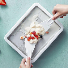 Instant-Rolleismaschine für gefrorenes Joghurt-Sorbet mit 2 Spateln