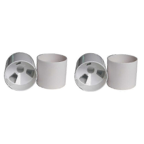 4pcs 3 Holes White Plastic Outdoor Golf Training Hole Cup with Flagpole 1