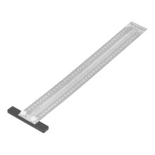 Regla en T para marcar y posicionar piezas de madera. Regla en T de 400 mm para medir, decorar y diseñar trabajos de carpintería.