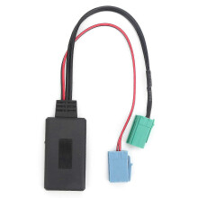 Mini-auto Bluetooth-adapter met ISO 6-pins/8-pins connector, Bluetooth 5.0 en AUX-kabel voor Renault Clio/Espace/Kangoo/Laguna YEMAA-modellen