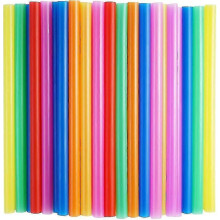 100 bunte Jumbo-Smoothie-Strohhalme, extra große Einweg-Trinkhalme für Smoothies in Großpackung
