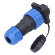 IP68 Waterdichte stekker met flens, luchtvaartstroomconnector, industri?le adapter AC380V SP205-pins (380V 25A)