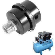 Metalen inlaatfilter/geluiddemper voor luchtcompressor met 16 mm schroefdraad, geluidsreducerend, olievrij compressoraccessoire