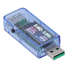 USB-oplader met multi-interface display, tijdmeting, softcalibratie, USB-stroommonitor