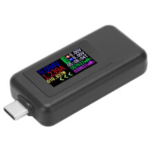 USB-C-vermogenstester, spannings- en stroommeter 2-in-1, voltmeter, ampremeter, kleurenscherm, DC4-30V