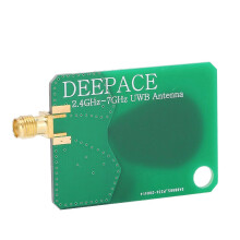 UWB1P-antenne, ultrabreedbandantenne, frequentiebereik 2,4 GHz/7 GHz, SMAK-connectorinterface.