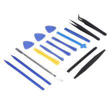 Gereedschap voor elektronica-reparatie: PVC-plastic openingswrikijzer, driehoekige plaatwriktool, pincetset
