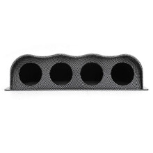 Universele 4-gats meterhouder voor viervoudige dashboardmeters, instrumentenpaneelafdekking in koolstofvezelstijl
