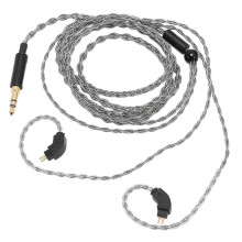 Upgrade oortelefoonkabel 3,5 mm naar 2-pins 0,78 mm verzilverd koper flexibel voor Revonext QT2 QT3 RX8