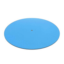 Draaitafelmat, slipmat voor platenspeler, geluidsarme acryl slipmat voor 12-inch platenspeler, transparant blauw