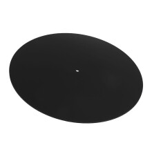 Alfombrilla acrílica antiestática para tocadiscos, reductora de ruido, para tocadiscos de 12 pulgadas, color negro transparente.