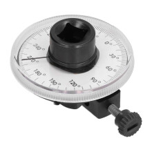 Torsion Angle Gauge Tool Steel 1/2in 360?? Adjustable Analog Dial Scale for Automobile Repair
