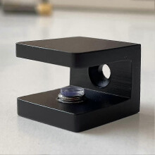Mattschwarze Glasklemmhalterung, bohrfreie Regalhalterung für 8-10 mm Glas (4 Stück EU)