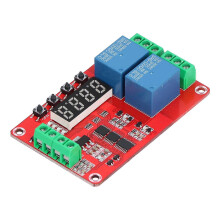 Module de temporisation multifonctionnel à 2 canaux avec verrouillage automatique, relais temporisé 12 V