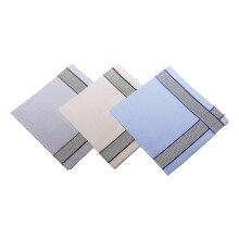 Men's Cotton Pocket Square Set for Weddings & GroomsDurable 3-Pack Hankies