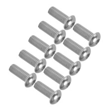 30-teiliges Set Innensechskantschrauben mit Knopfkopf, A2 Edelstahl, M10x1,5, Grobgewinde, M10x25