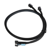 8i auf 2 SFF 8643 Kabel PCIe 5.0 32GT/s für MCIO X8 auf Mini SAS HD SFF 8643 Kabel für Server-Rechenzentrum 31,5 Zoll