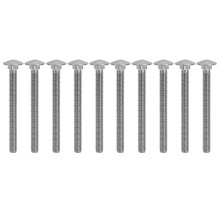 30 stuks M8x1.25 schroefbouten A2 roestvrij staal met vierkante kop en grove schroefdraad DIN603M8x90