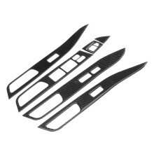 Ensemble de 7 caches de lève-vitres en fibre de carbone pour Mitsubishi Lancer 2008-2016 (LHD)