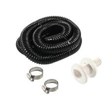 Bootbilgepompset van maritieme kwaliteit (3/4 inch) met slang, doorvoer en corrosiebestendige klemmen.