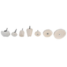 7-teiliges Polierscheiben-Set aus Baumwollflanell mit 1/4-Zoll-Schaft zum Schleifen von Metall und Glas