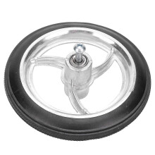 7-Zoll-Vorderrad für Behinderte, Aluminiumlegierung, rutschfester Polyurethan-Reifen, Ersatzreifen 8 mm