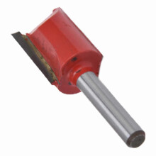 Rechte frees met verlengde 2 snijkanten, gelegeerd staal, voor het afwerken en sleuven maken van CNC-houtbewerking, 1/4 inch schacht, 17 mm