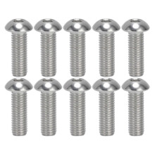 30-teiliges Set Innensechskantschrauben mit Knopfkopf, A2 Edelstahl, M10x1,5, Grobgewinde