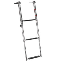 3-treden dekladder, uitschuifbaar en opklapbaar, instapplatform, boothelling van 304 roestvrij staal