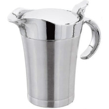 750 ml doppelwandige Edelstahl-Sauciere mit Klappdeckel, ideal zum Servieren von europäischen Soßen