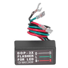 Knipperlichtrelais DOP-3X 12VDC 20A Universeel LED-knipperlichtrelais voor auto en motorfiets