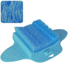 Voetborstel voor onder de douche, blauwe voetwasborstel, voetreiniger, voetreinigingsborstel voor in bad.