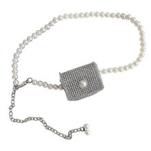 Prachtige heuptas met visueel effect, stijlvolle moderne heuptas met ketting voor dames