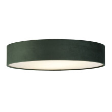 Paralume Contemporaneo Tamburo Tessuto Verde, bianco e gelo 3 Luci D50cm