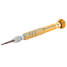 5?in?1 Screwdriver Aluminum Alloy Hardware Tools for Watch Jewelry Phone MaintenanceGolden