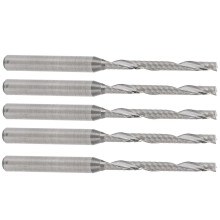 5 stuks spiraalvormige freesbits van wolfraamstaal voor houtsnijden en frezen, 3,175 x 2 x 22 x 45 mm