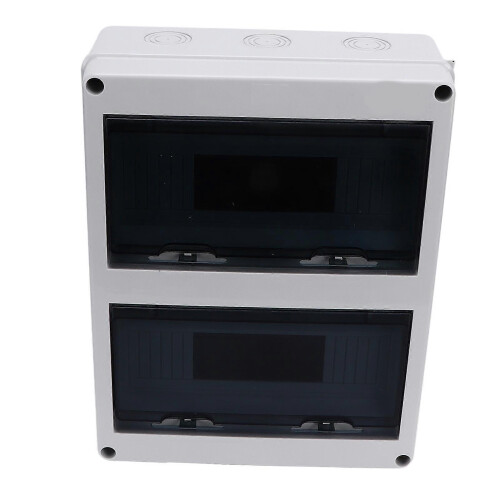 Distribution Box 24 Way IP65 Waterproof Plastic Junction Case Transparent Cover for MCB