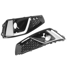 2 stuks mistlampgrill voor de voorbumper (modelnummer 8WD807682J 8WD807681J) geschikt voor Audi A4L 2018-2020