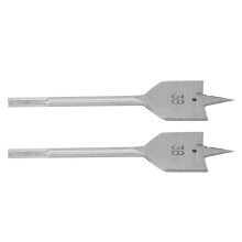 Set van 2 platte houtboren van hoogwaardig koolstofstaal, spadeboor, houtbewerkingsgereedschap, 38 mm