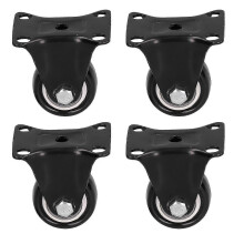 4 ruote piroettanti resistenti da 40 mm di diametro, accessorio per carrelli, valigette e cassette degli attrezzi, colore nero.