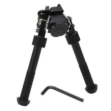 Zwarte jachtbipod-Verstelbare kantelhoek met 360¡ã rotatie (V8-model)