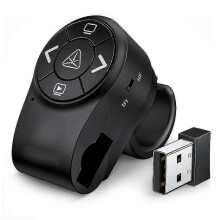 Draadloze Bluetooth-presentator, RF 2,4 GHz presentatieklikker, afstandsbediening voor PowerPoint-dia's aan de vingerring