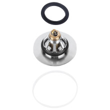Drain Plug with Basket Metal Bounce PopUp Drainer Filter Stopper for Basin Sink