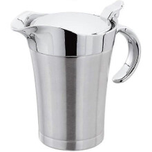 Doppelt isolierte Saucenkanne mit Klappdeckel, ideale Edelstahl-Soßenschüssel (750 ml)